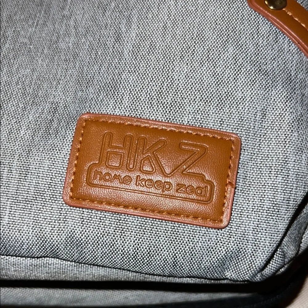 Diaper bag. Backpack. Gray Gender Neutral.